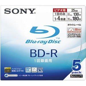 SONY 日本製 ビデオ用BD-R 追記型 片面1層25GB 4倍速 プリンタブル 5枚P 5BNR...