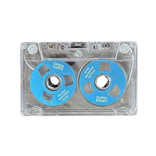 Necvior両面金属カセットテープ ブランク録音テーププレーヤー 50 分間のクリアな音楽サウンド...