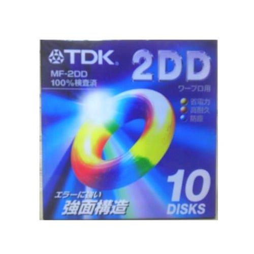 TDK ワープロ用 3.5型 2DD フロッピーディスク 10枚 アンフォーマット プラスチックケー...