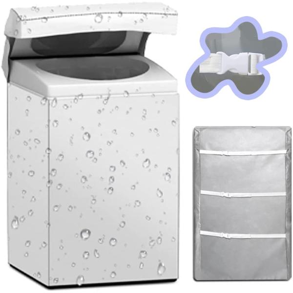 DEWEL 洗濯機カバー 4面包み 屋外 防水 防塵 防湿 紫外線遮断 日焼け止め 老化防止晴雨兼用...
