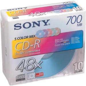 SONY 10CDQ80FX CD-Rメディア シルキーレーベル 10枚・5mmケース