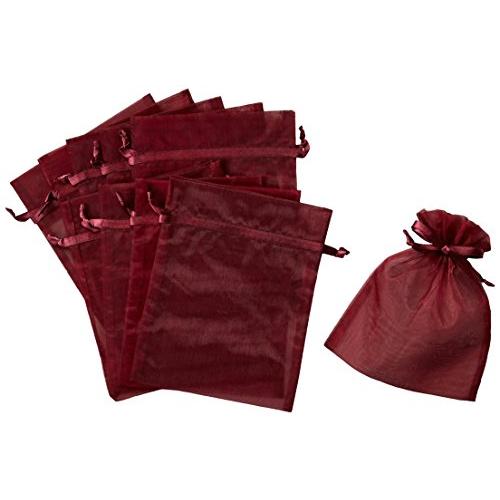 シモジマ HEIKO ヘイコー オーガンジーバッグ 平袋タイプ M ワイン 10枚入 0087050...