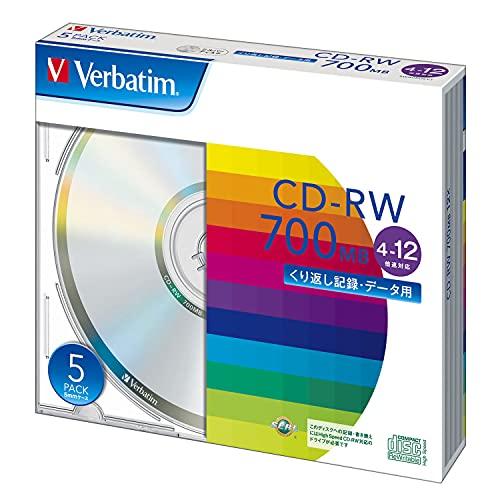 バーベイタムジャパンVerbatim Japan くり返し記録用 CD-RW 700MB 5枚 シル...