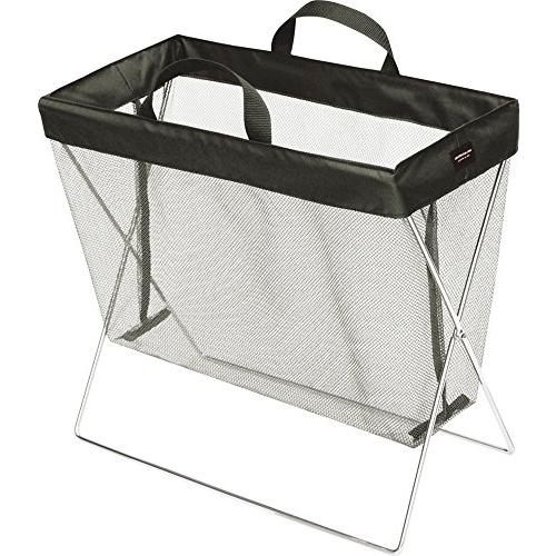 サイドワゴン メッシュ 持ち手付 ブラック R-352