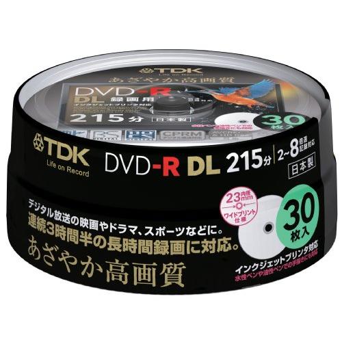 TDK 録画用DVD-R DL片面2層 CPRM対応 8倍速対応 インクジェットプリンタ対応ホワイト...