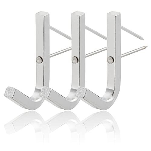 SORO:U ステンレス ピンフック 3個入 耐荷重2kg 18-8ステンレス製 取り付けガイド付