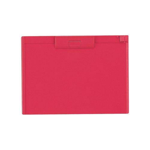 リヒトラブ バインダー クリップボード A4S ヨコ 赤 A987U-3