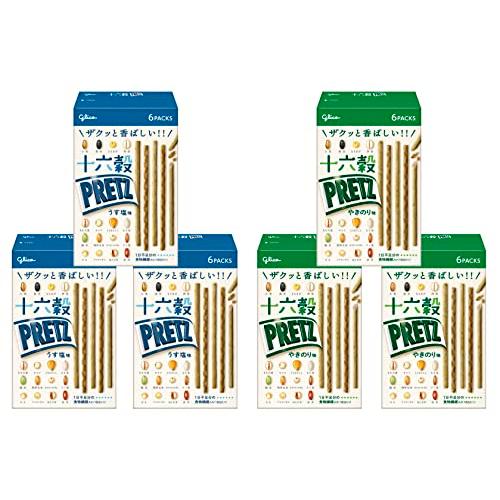 江崎グリコ 十六穀プリッツ 2種×3個アソートうすしお味・やきのり味個包装 スナック スナック菓子 ...