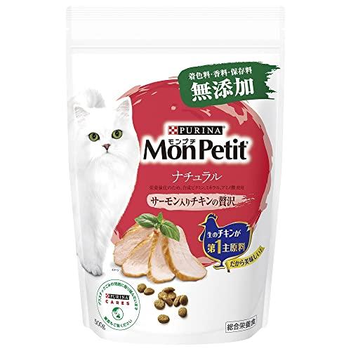 モンプチ キャットフード ドライ バッグ ナチュラル サーモン入りチキンの贅沢 500g