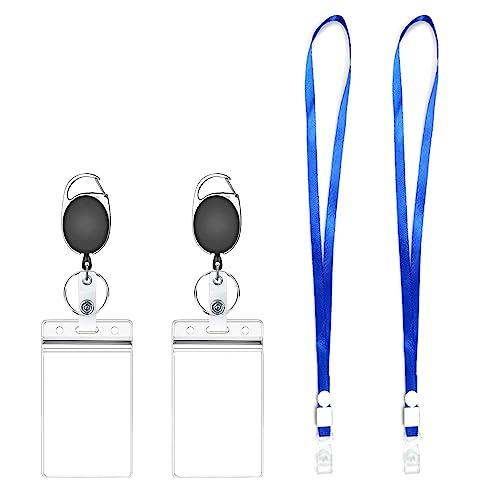 KALOLINNA IDカードホルダー 2個セット PVCソフト ビニール製 防水クリア ネームホル...