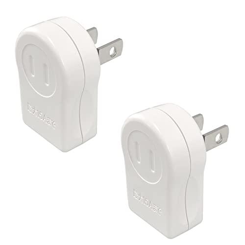 F-FACTORY L字型プラグ コンセント 縦向き用 1個口 場所を取るACアダプターやコンセント...