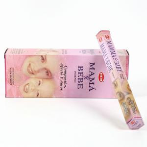 【特別価格】「HEM六角香６個入り ママ&ベイビー」【送料無料/メール便】【日時指定不可】ヘム MAMA&BEBE/お香/激安/インド/