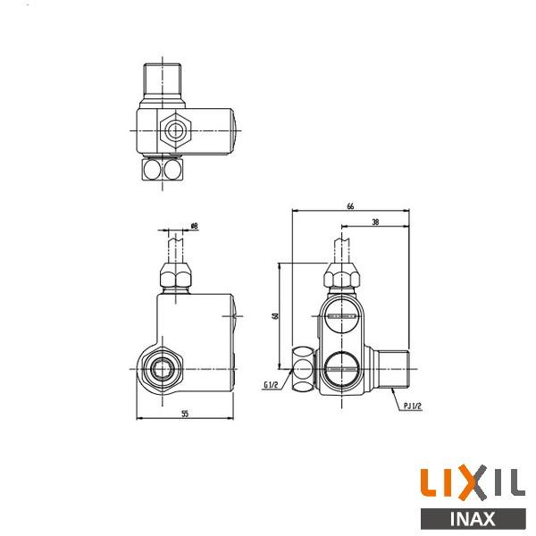 ♪INAX LIXIL CF-95 分岐栓 キッチン 水栓金具 リクシル