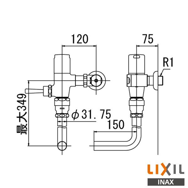 INAX LIXIL CF-T60-C 一般用フラッシュバルブ 節水形 中水用 トイレ 大便器 一般...