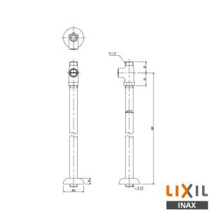 INAX LIXIL LF-3SF(360)K-MB 止水栓 床給水 洗面化粧室 リクシル｜e-shokujuu