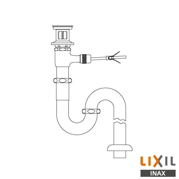 INAX LIXIL LF-71SA ポップアップ式排水Ｓトラップ 洗面器 手洗器 リクシル