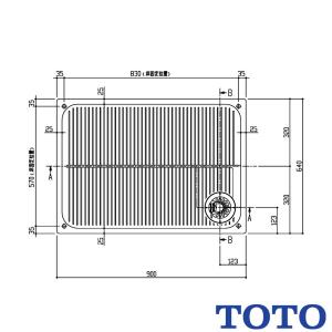 TOTO 洗濯機パン 縦引きトラップ   PWSP90RJB2W※ 900サイズ BL品｜e-shokujuu