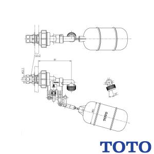 TOTO 横形ロータンク用ボールタップ THS15AFR 寒冷地用｜e-shokujuu