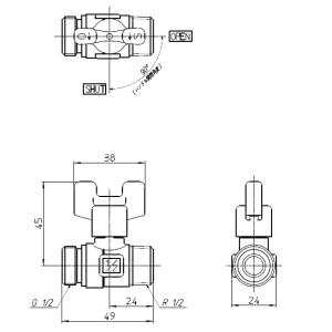 在庫あり 三栄水栓 SANEI V61B-13...の詳細画像1