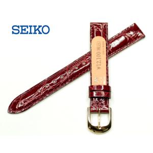 セイコー SEIKO 天然ワニ革 時計バンド ノイエ専用 12ミリ ボルドー色（ステッチ同色) DAV3 正規品 送料無料｜e-shop-seikodo