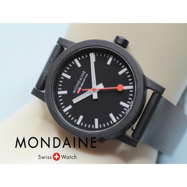 モンディーン MONDAINE 腕時計 エッセンス essence 32ミリサイズ ブラック文字盤 ...