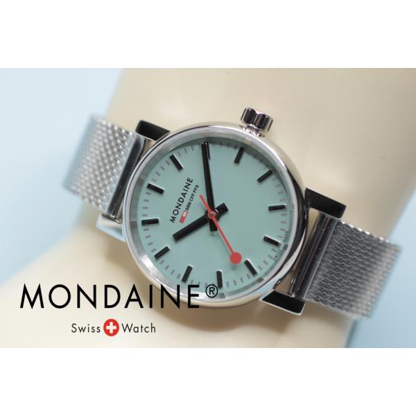 モンディーン MONDAINE 女性用 腕時計 エヴォ2 スイス鉄道時計 26mm ターコイズレイク...