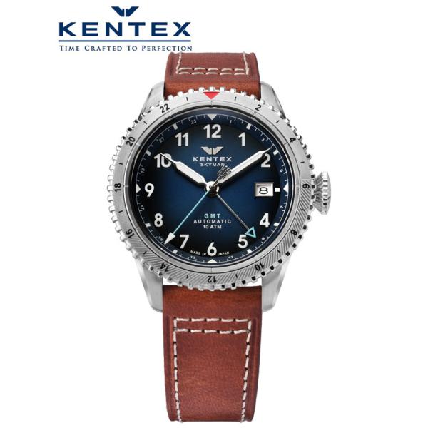 【セルベットをプレゼント】 ケンテックス KENTEX 腕時計 自動巻き スカイマン ジーエムティー...