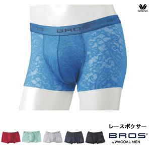 ワコールメンズ下着 ブロス レース ボクサーパンツ SML 前閉じ 紳士用 男性用 トランクス フィットパンツ BROS バレンタイン ギフト｜e-sitagi