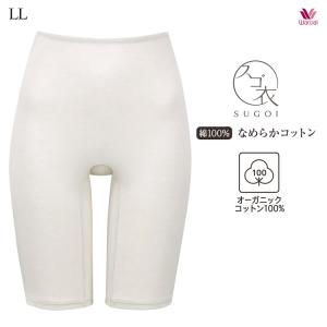 LLサイズ ワコール スゴ衣 ひざ上丈 ボトム オーガニックコットン 綿 なめらかコットン｜e-sitagi