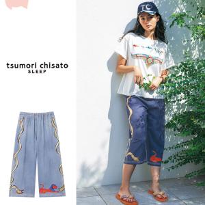 ツモリチサト ボトム まるでデニム ステテコ 綿100％ 薄手 エジプト ML ブランド かわいい 夏 tsumori chisato SLEEP｜e-sitagi