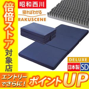 ラクシーン デラックス 西川 マットレス  セミダブル  日本製 寝ればわかる 点で支える 敷布団 120×195×9 170N 22289-03382 敷きふとん｜e-sleep-style