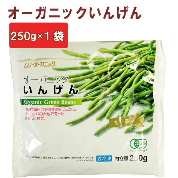 冷凍 惣菜 無添加 むそう オーガニックいんげん 250g