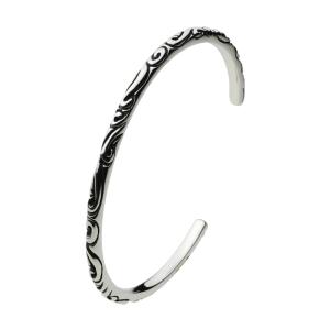 ブレスレット バングル メンズ シルバー925 silver925 スクロール シルバーバングル シルバーアクセサリー fb0155｜e-standard