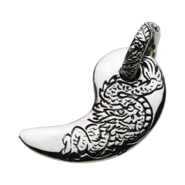 シルバーペンダント メンズ ドラゴン 勾玉 シルバー925 ペンダントトップ シルバーアクセサリー ...