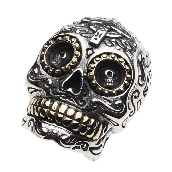 シルバーコンチョボタン シルバー925 silver925 メキシカン スカル ガイコツ  s002...