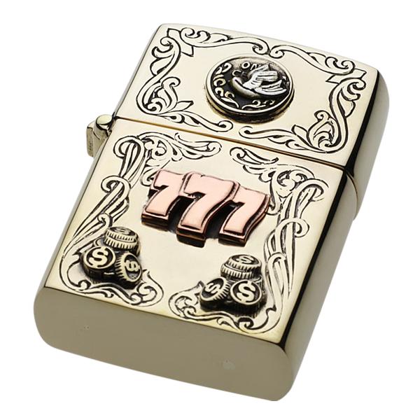 真鍮オイルライター スリーセブン ギャンブラー ZIPPO ジッポ ブラス アクセサリー s0062