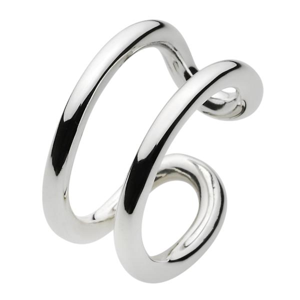 シルバーリング 指輪 メンズ シンプル 2連 レディース シルバー925 リング フリーサイズ おし...