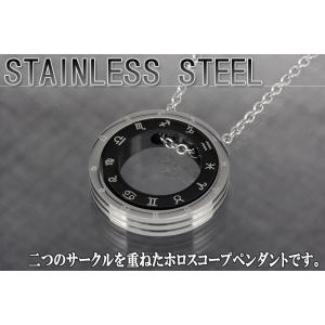 ステンレスペンダント メンズ ダブル ホロスコ...の詳細画像1