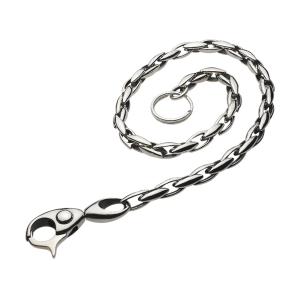 シルバー925 ウォレットチェーン クロス ナスカン S字フック 全長54cm