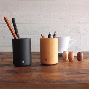 イープラスエム e+m / 木製 ペンスタンド ペン立て Pot Potblly（120）｜e-stationery-fujioka