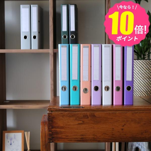 エグザコンタ ファイル レバーアーチファイル A4 2穴 タテ型 背幅50mm パステルカラー