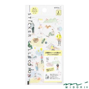 ミドリ シール 2枚入 おでかけ柄 （82638006） 【MIDORI シール かわいい デザイン おしゃれ】の商品画像