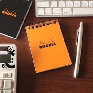 【メール便可 4冊まで】ロディア RHODIA ノートパッド A7サイズ (オレンジ・5mm方眼)(...