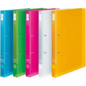 コクヨ / リングファイル(スリムスタイル・クリアカラー) A4 S型 2穴 (収容枚数180枚)【...