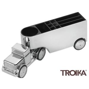 トロイカ TROIKA / オフィストラッカー（トレーラー型ペーパーウェイト、ペン＆クリップホルダー、可動式）（GAM06/CH）｜e-stationery-fujioka