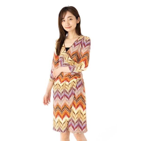 フィフィーユ(FIFILLES)ワンピース T1 T2 T3 T4サイズ ７分袖 膝丈ワンピース カ...