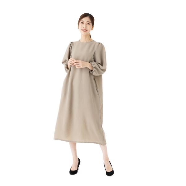 Bou Jeloud(ブージュルード)  サイズＦ 七分袖 一枚で決まる！着映えワンピース◇リッブル...