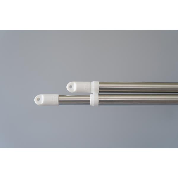 ステンレス スリム 伸縮物干し竿 パイプ直径25.4mm 1.4m〜2.5ｍ CSM-25　2本セッ...