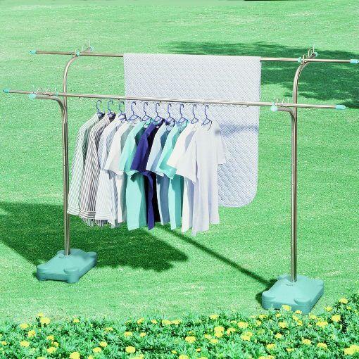 物干し台 オールステンレス 組立式 ブローベース付き LBF-3W