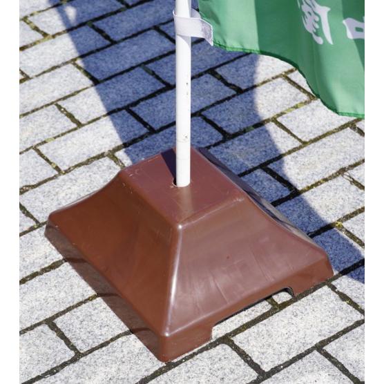のぼり旗用　プラスチックカバーベース　ブラウン　NPP-BRN